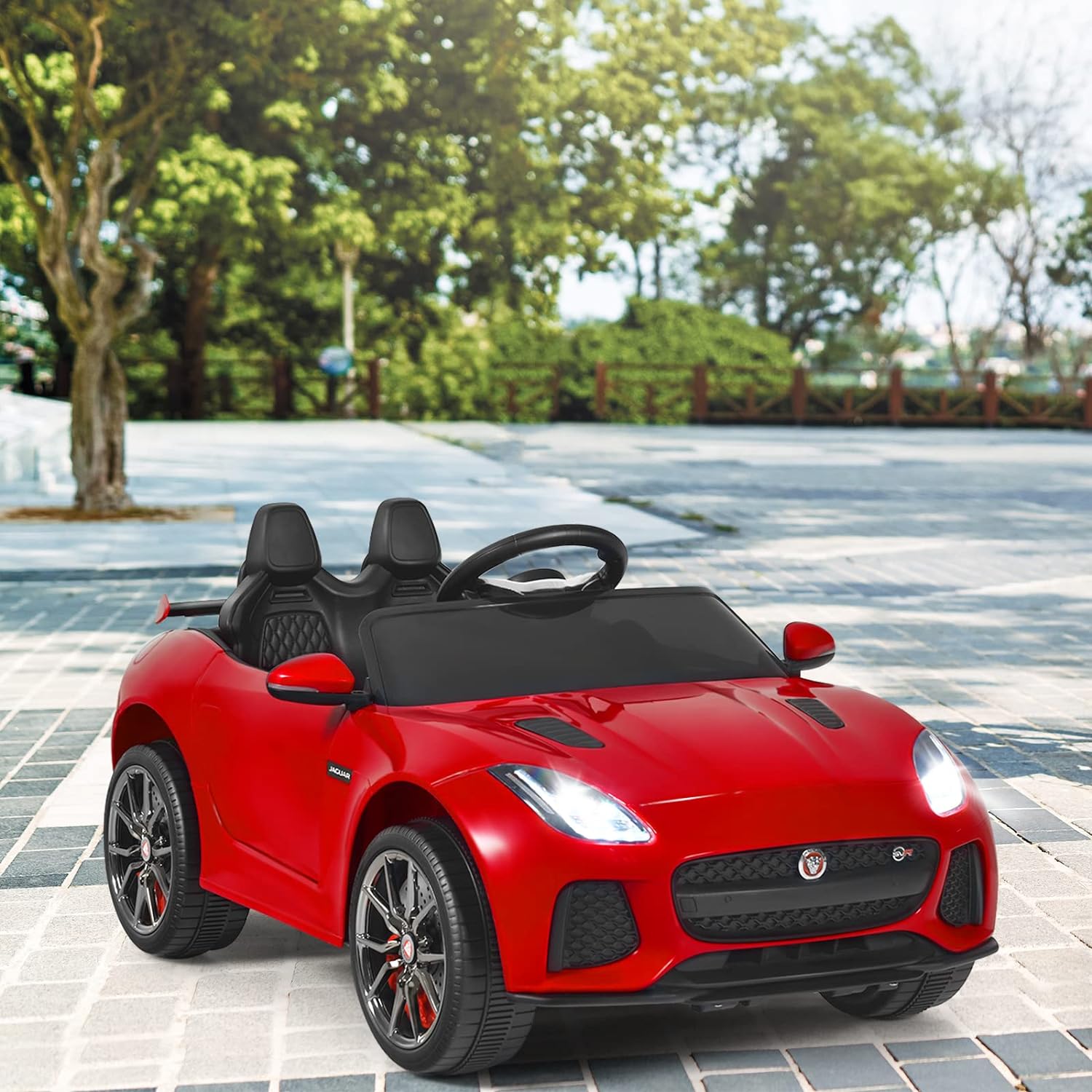 Elbil Jaguar F-typ SVR för barn 3-8 år, röd
